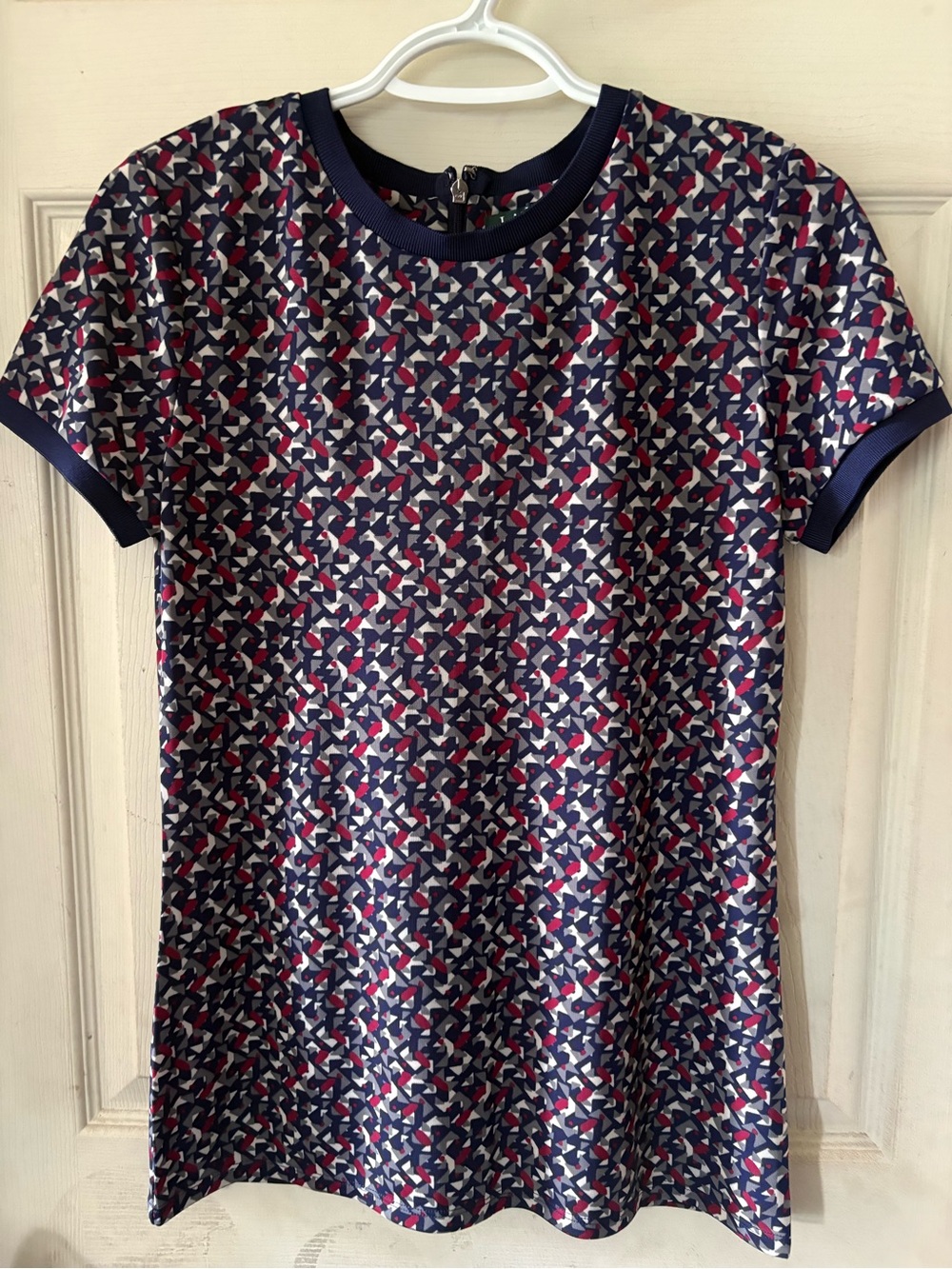 Lauren Ralph Lauren Navy, White & Red Geometric Short Sleeve Tunic